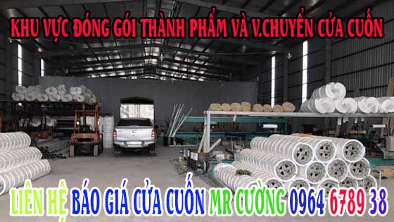 Đóng gói thành phẩm và vận chuyển cửa cuốn thép sơn tĩnh điện
